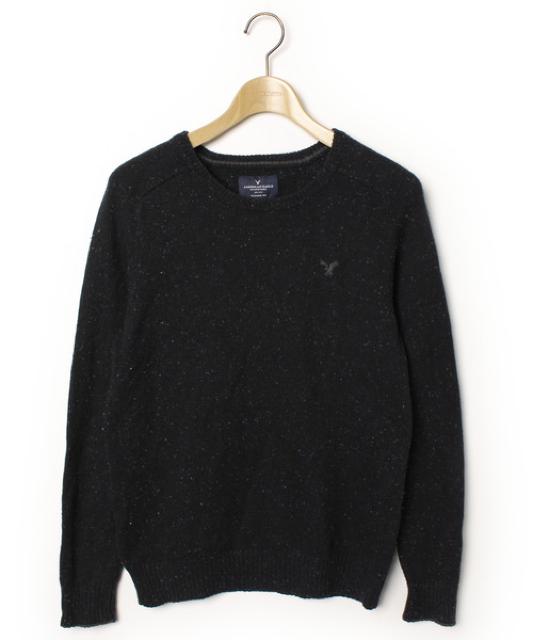 ☆アメリカンイーグル ウール混 ワンポイント 長袖 ニット セーター/メンズ/S < ブランド ☆アメリカンイーグル ウール混 ワンポイント 長袖 ニット セーター/メンズ/S < ブランドの