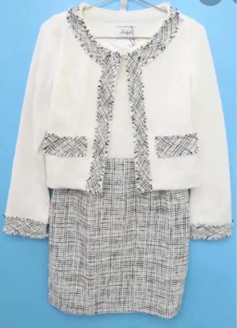 Delyle NOIR ノーカラーツイードジャケット&ワンピースセット < ブランド  Delyle NOIR ノーカラーツイードジャケット&ワンピースセット  < ブランドの