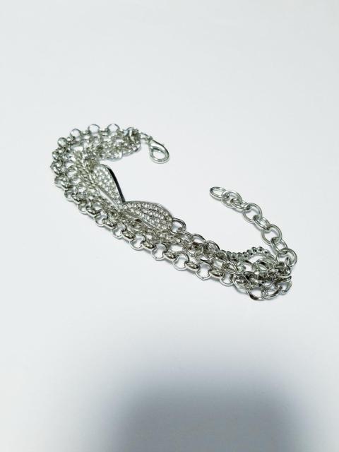 (169) 新品 ラインストーンハートプレート シルバー 4連チェーン ブレスレット 定価¥2,980 < 女性アクセサリー/時計 (169) 新品 ラインストーンハートプレート シルバー 4連チェーン ブレスレット 定価¥2,980 < 女性アクセサリー/時計の