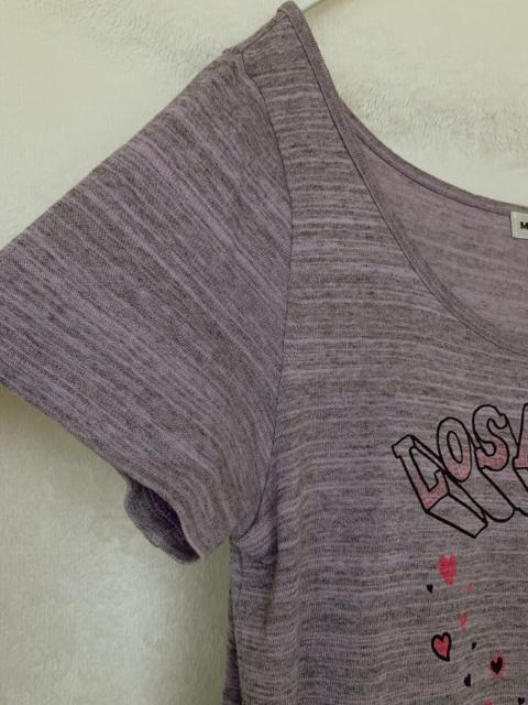 MILKFED. プリント 半袖 Tシャツ チュニック ワンピース S 紫 N2m < ブランド  MILKFED. プリント 半袖 Tシャツ チュニック ワンピース S 紫 N2m < ブランドの