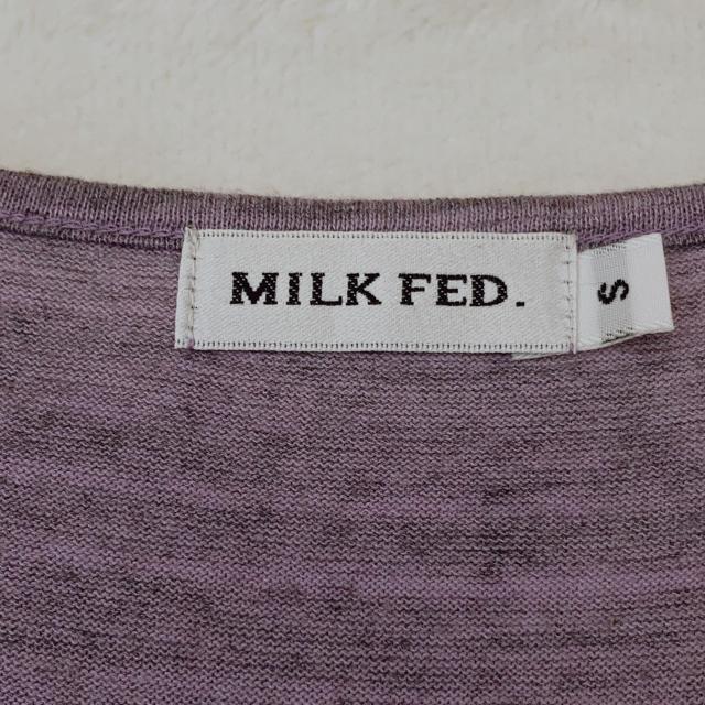 MILKFED. プリント 半袖 Tシャツ チュニック ワンピース S 紫 N2m < ブランド  MILKFED. プリント 半袖 Tシャツ チュニック ワンピース S 紫 N2m < ブランドの