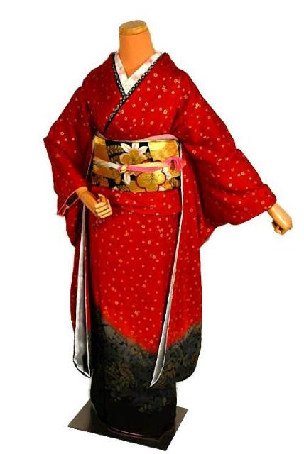 【最高級】新品同様 暈し染め 金彩 桜 草花文 印象的な振袖 身丈159cm 裄丈67.5cm T3374 < 女性ファッション  【最高級】新品同様 暈し染め 金彩 桜 草花文 印象的な振袖 身丈159cm 裄丈67.5cm T3374  < 女性ファッションの