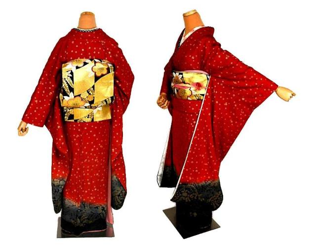 【最高級】新品同様 暈し染め 金彩 桜 草花文 印象的な振袖 身丈159cm 裄丈67.5cm T3374 < 女性ファッション  【最高級】新品同様 暈し染め 金彩 桜 草花文 印象的な振袖 身丈159cm 裄丈67.5cm T3374 < 女性ファッションの