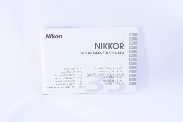 NIKKOR AF-S DX 35mm f/1.8G 戵    Ɠd/AV 