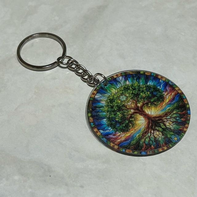 アクリルキーホルダー 大きな木のパワーあふれるデザインC < 女性ファッション アクリルキーホルダー 大きな木のパワーあふれるデザインC < 女性ファッションの