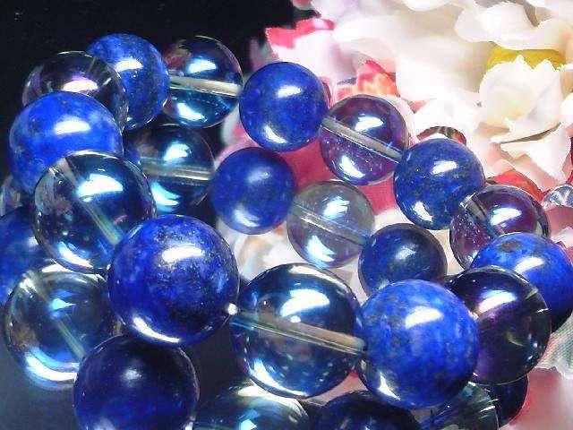 魅惑の組合わせ!ラピスラズリ§ブルーオーラ14ミリ数珠 < 男性アクセサリー/時計  魅惑の組合わせ!ラピスラズリ§ブルーオーラ14ミリ数珠 < 男性アクセサリー/時計の