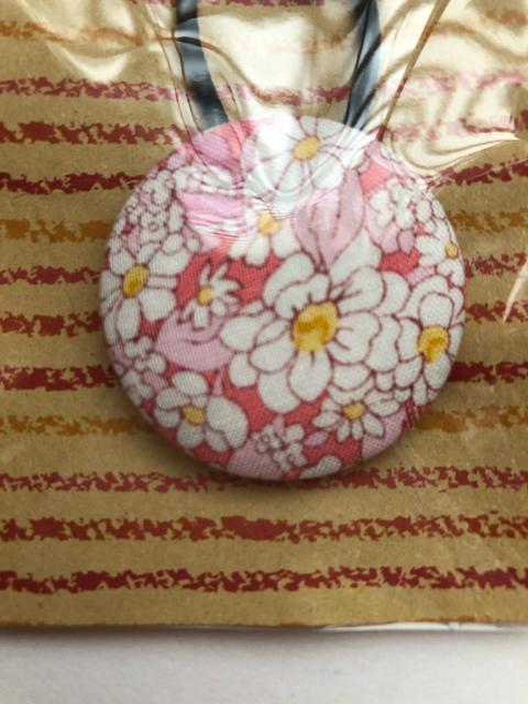 ハンドメイド ヘアゴム 特大 くるみボタン コットン 小花 < 女性ファッション  ハンドメイド ヘアゴム 特大 くるみボタン コットン 小花 < 女性ファッションの