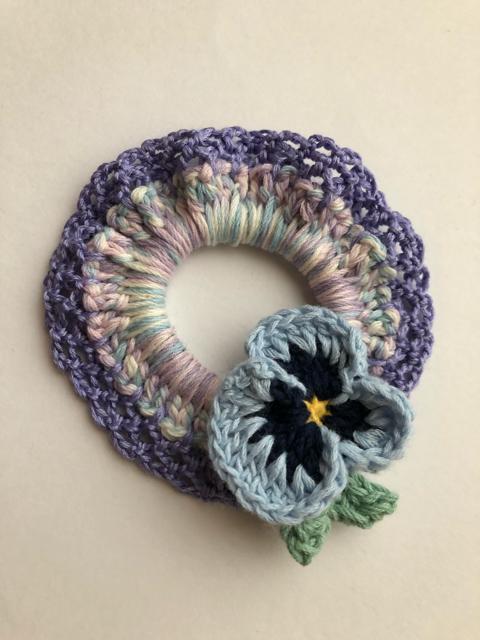 ハンドメイド ミニ シュシュ お花 コットン axes好き < 女性ファッション  ハンドメイド ミニ シュシュ お花 コットン axes好き < 女性ファッションの