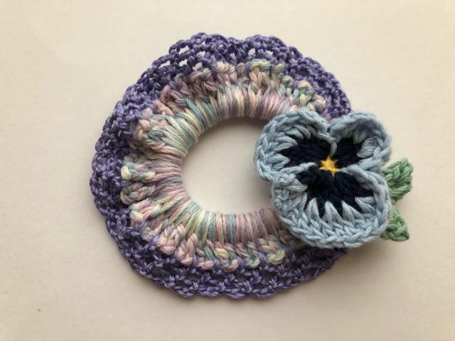 ハンドメイド ミニ シュシュ お花 コットン axes好き < 女性ファッション  ハンドメイド ミニ シュシュ お花 コットン axes好き < 女性ファッションの