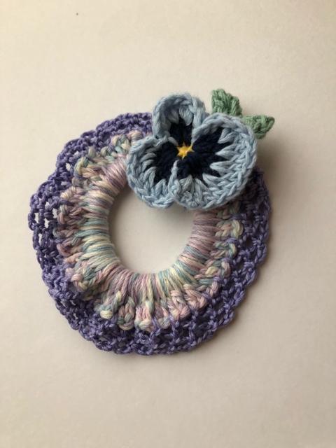 ハンドメイド ミニ シュシュ お花 コットン axes好き < 女性ファッション  ハンドメイド ミニ シュシュ お花 コットン axes好き < 女性ファッションの