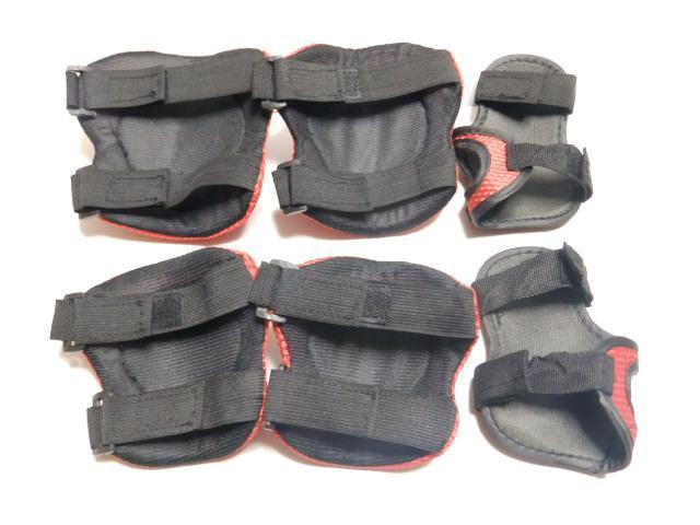 キッズ子供用♪手の甲(手の平)・ひじ・ひざ 保護パット プロテクター6点セット メッシュポーチ付 レッド < レジャー/スポーツ  キッズ子供用♪手の甲(手の平)・ひじ・ひざ 保護パット プロテクター6点セット メッシュポーチ付 レッド < レジャー/スポーツの