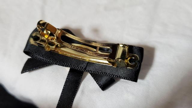 正規 ドルチェ&ガッバーナ ヘアクリップ 1Pフラワー カメリアリボン バレッタ 黒×白 髪留め 髪飾り バロック D&G 付属有 < ブランド 正規 ドルチェ&ガッバーナ ヘアクリップ 1Pフラワー カメリアリボン バレッタ 黒×白 髪留め 髪飾り バロック D&G 付属有 < ブランドの