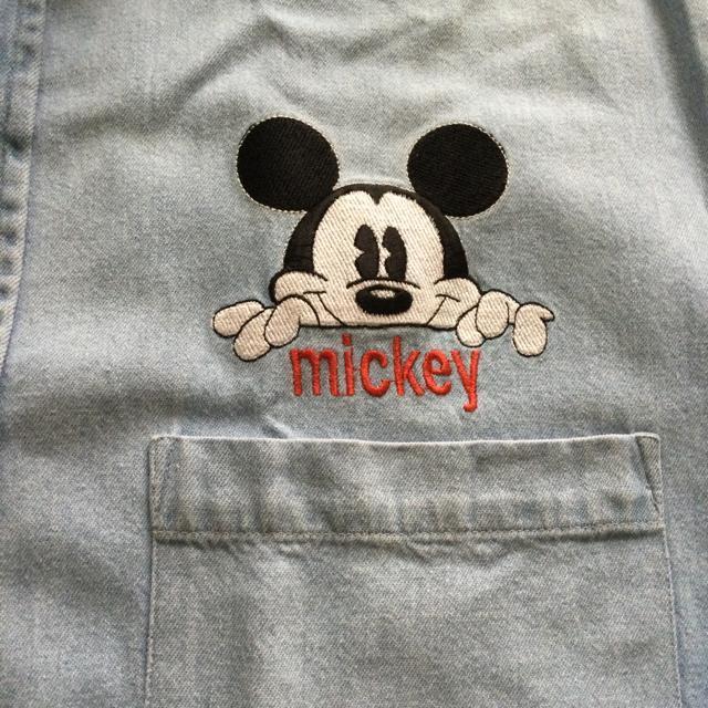 mickey ミッキー 刺繍 デニムシャツ < 男性ファッション  mickey ミッキー 刺繍 デニムシャツ < 男性ファッションの