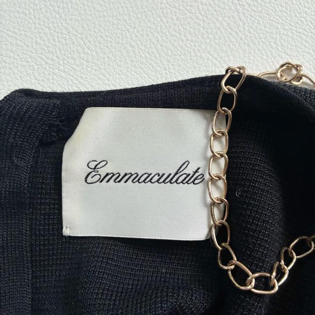 ◆美品◆日本製◆エマキュレイト◆ウール混ストライプニット◆ハイゲージ◆黒◆フリー < 女性ファッション ◆美品◆日本製◆エマキュレイト◆ウール混ストライプニット◆ハイゲージ◆黒◆フリー < 女性ファッションの