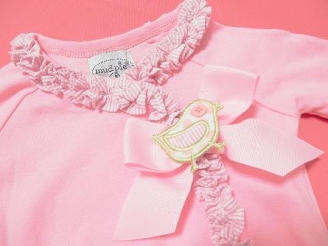 mudpieベビーピンクスリーパーカバーオールリボンギンガム6M < キッズ/ベビー  mudpieベビーピンクスリーパーカバーオールリボンギンガム6M < キッズ/ベビーの