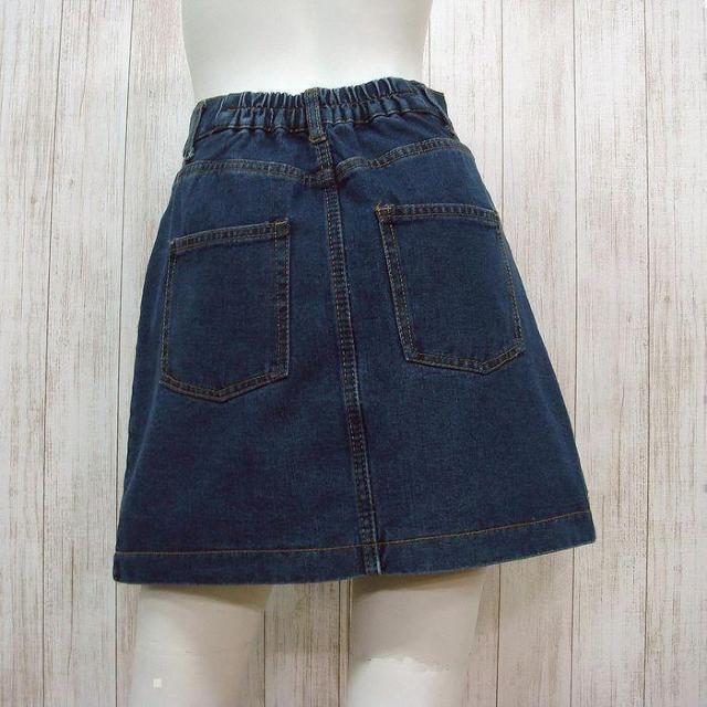 花柄刺繍入り デニムスカート 新品 < 女性ファッション  花柄刺繍入り デニムスカート 新品 < 女性ファッションの