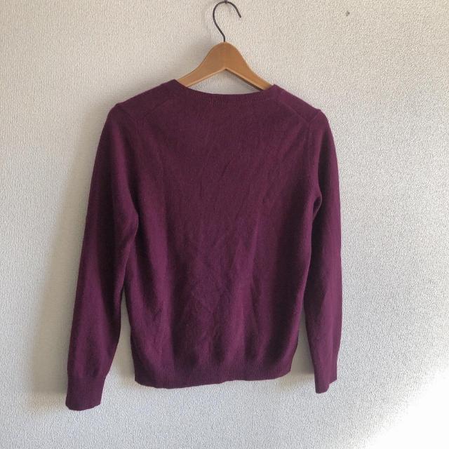 ◆UNIQLO/ユニクロ◆カシミヤ100%Vネックニット★パープル紫M♪シンプルコーデ < ブランド  ◆UNIQLO/ユニクロ◆カシミヤ100%Vネックニット★パープル紫M♪シンプルコーデ < ブランドの