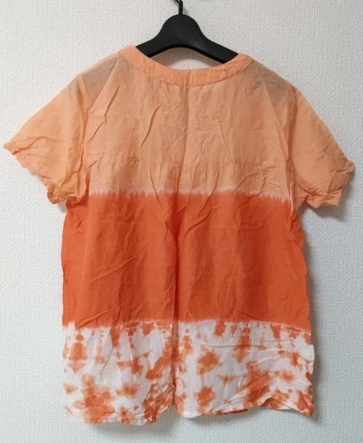 pyumosso 染め物 半透かし 半袖ブラウス 超美品 涼しい薄手ブラウス 納涼・お盆・花火... < 女性ファッション  pyumosso 染め物 半透かし 半袖ブラウス 超美品 涼しい薄手ブラウス 納涼・お盆・花火... < 女性ファッションの