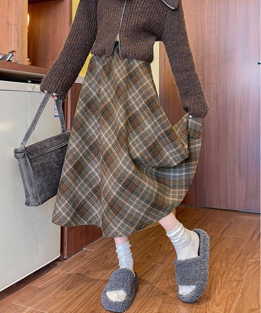 送料無料 新品 フレアスカート チェック柄 美脚 春秋冬 < 女性ファッション  送料無料 新品 フレアスカート チェック柄 美脚 春秋冬 < 女性ファッションの