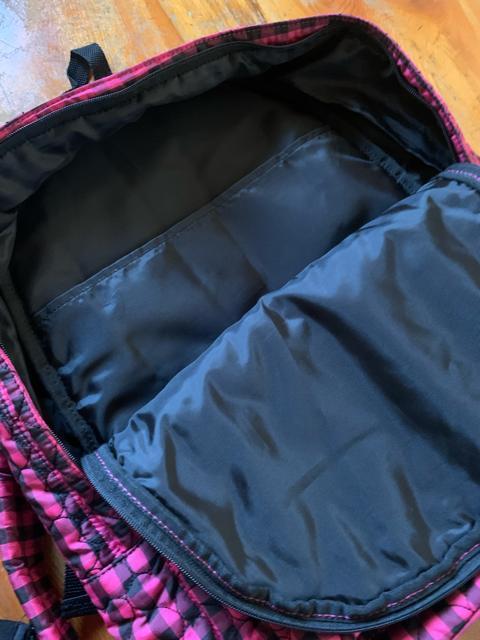 ノートPC収容可 ピンク色ハートキルディン模様リュック バック 送料無料 < 女性ファッション ノートPC収容可 ピンク色ハートキルディン模様リュック バック 送料無料 < 女性ファッションの