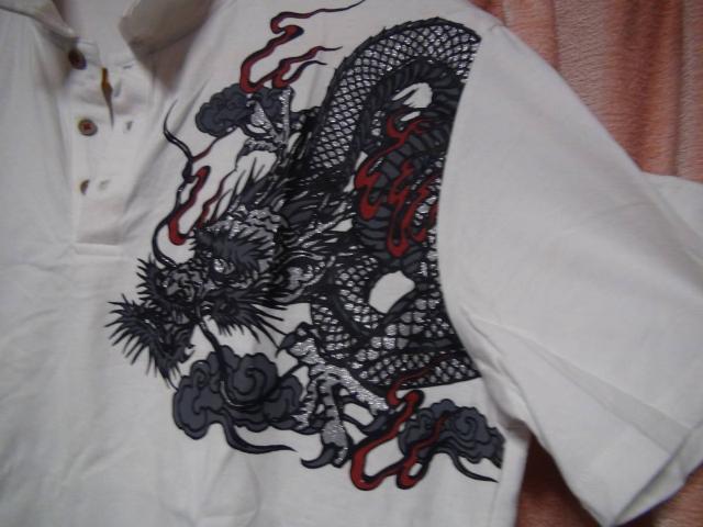 アビリティバーンの龍のラメ入りポロシャツ(3L)!。 < 男性ファッション アビリティバーンの龍のラメ入りポロシャツ(3L)!。 < 男性ファッションの