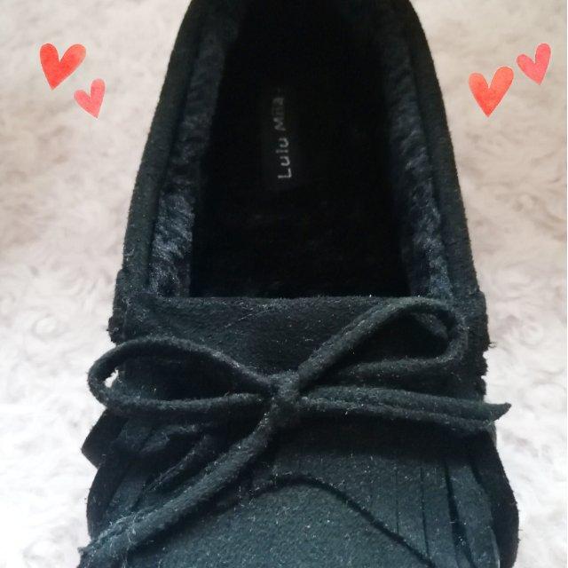 新品☆Lulu Miia*リボンモカシンムートンシューズ < 女性ファッション  新品☆Lulu Miia*リボンモカシンムートンシューズ < 女性ファッションの