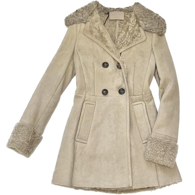 新品プラダPRADAムートンコート ベージュ #38 < ブランド 新品プラダPRADAムートンコート ベージュ #38 < ブランドの