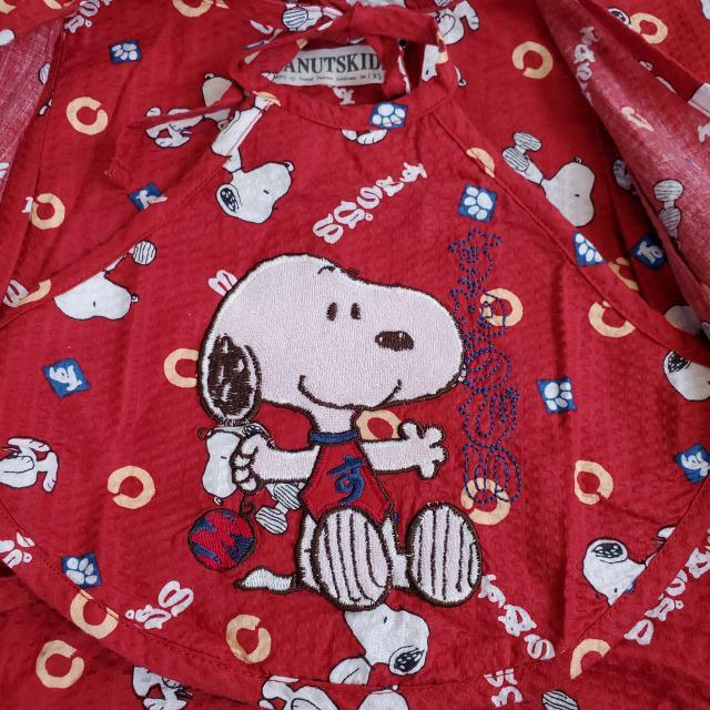 美品*スヌーピー*甚平*3点セット*金太郎インナー付*ワッペン*和柄*エンジ*キッズ*男女兼用*リップル*95 < キッズ/ベビー  美品*スヌーピー*甚平*3点セット*金太郎インナー付*ワッペン*和柄*エンジ*キッズ*男女兼用*リップル*95 < キッズ/ベビーの