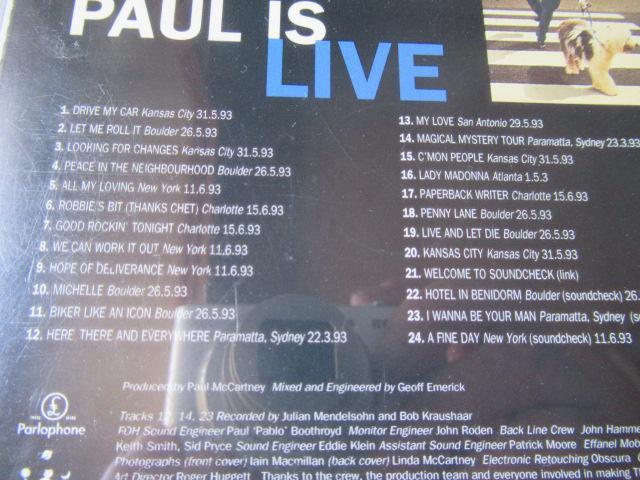 ポール・マッカートニー CD 「Paul Is Live」   輸入盤 < CD/DVD/ビデオ  ポール・マッカートニー CD 「Paul Is Live」   輸入盤 < CD/DVD/ビデオの