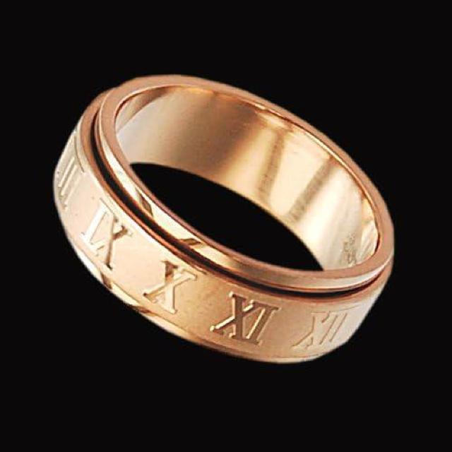残1個★超人気ローマ数字ステンレスリング ゴールド11号 < 女性アクセサリー/時計 残1個★超人気ローマ数字ステンレスリング ゴールド11号 < 女性アクセサリー/時計の
