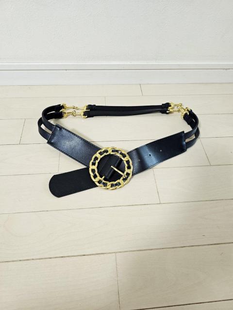 チェーンgoldバックル ベルト黒 < 女性ファッション  チェーンgoldバックル ベルト黒  < 女性ファッションの