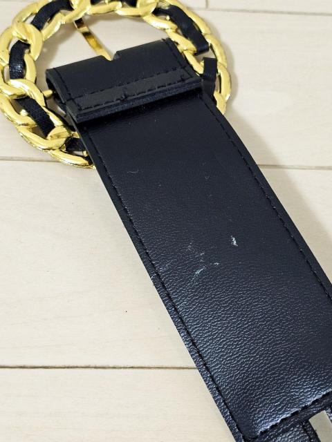 チェーンgoldバックル ベルト黒 < 女性ファッション  チェーンgoldバックル ベルト黒 < 女性ファッションの