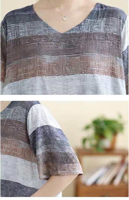 ひざ丈 ワンピース ボーダー柄 グレーブラウン系 大きいサイズ < 女性ファッション  ひざ丈 ワンピース ボーダー柄 グレーブラウン系 大きいサイズ < 女性ファッションの