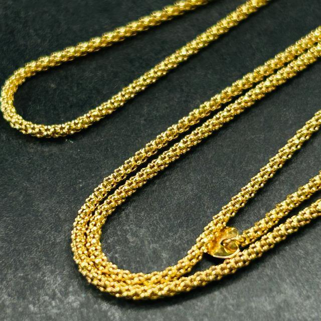 k18 750 ITALY  ネックレス  18金 アジャスター 約50cm 4.3g デザインネックレス ゴールド < 女性アクセサリー/時計  k18 750 ITALY  ネックレス  18金 アジャスター 約50cm 4.3g デザインネックレス ゴールド  < 女性アクセサリー/時計の