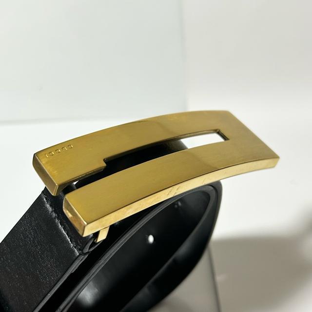 GUCCI �O�b�` ���U�[ �x���g 70/28 036�E2194�E1346�E8 �u���b�N �S�[���h �x���g �� �u�����h�� 