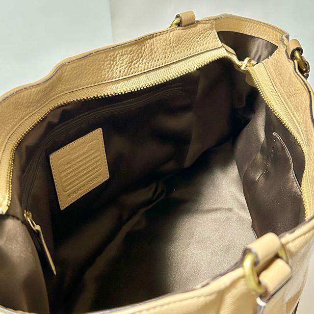 COACH �R�[�` F23284 ���U�[ �n���h�o�b�O �g�[�g �V�����_�[�o�b�O ���|�� ���f�B�[�X �x�[�W�� �� �u�����h�� 