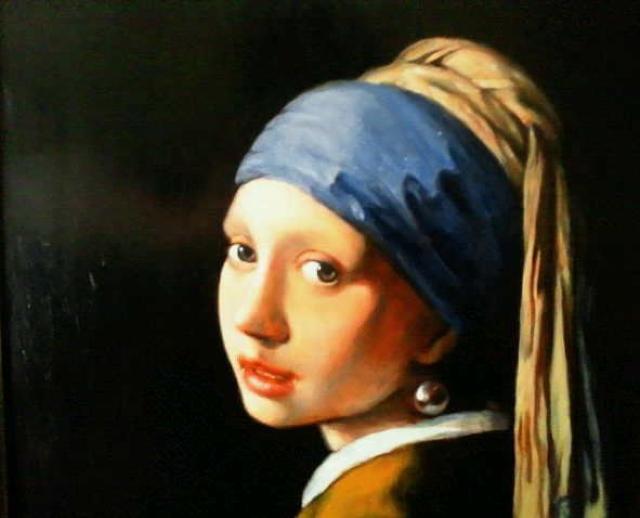 絵画 油彩画 フェルメール模写『真珠の耳飾りの少女』模写原画 < ホビー 絵画 油彩画 フェルメール模写『真珠の耳飾りの少女』模写原画 < ホビーの