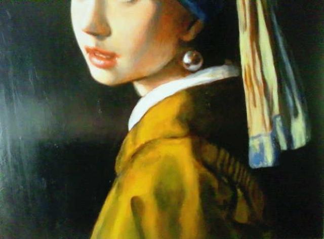 絵画 油彩画 フェルメール模写『真珠の耳飾りの少女』模写原画 < ホビー 絵画 油彩画 フェルメール模写『真珠の耳飾りの少女』模写原画 < ホビーの
