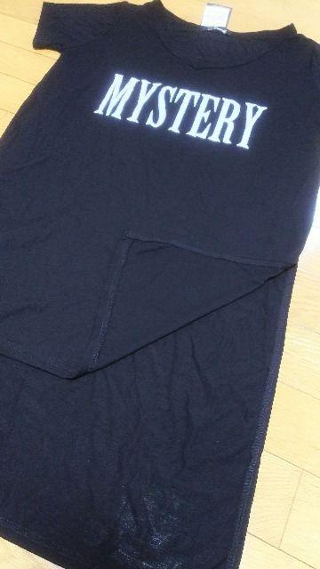 後ろロング★横スリットロゴT★L < 女性ファッション  後ろロング★横スリットロゴT★L < 女性ファッションの