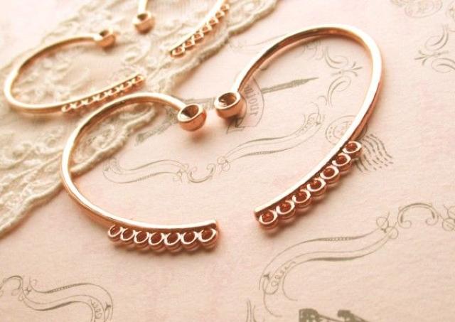 イヤーフック7カン1ペアピンクゴールド < ペット/手芸/園芸  イヤーフック7カン1ペアピンクゴールド < ペット/手芸/園芸の