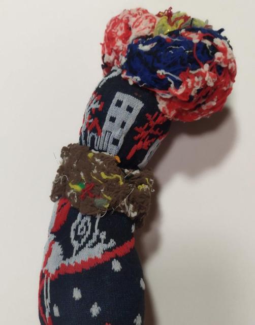 ハンドメイド ぬいぐるみ ナイロンニット アフロなのっぽ アンニュイガール < おもちゃ  ハンドメイド ぬいぐるみ ナイロンニット アフロなのっぽ アンニュイガール < おもちゃの