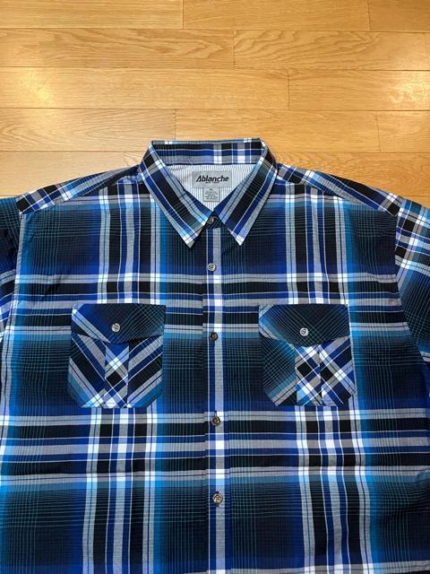 Ablanche NEWYORK  アバランチ  ハンサムチェック  半袖シャツ サイズ XXL位 < 男性ファッション  Ablanche NEWYORK  アバランチ  ハンサムチェック  半袖シャツ サイズ XXL位 < 男性ファッションの