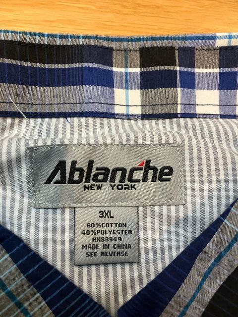 Ablanche NEWYORK  アバランチ  ハンサムチェック  半袖シャツ サイズ XXL位 < 男性ファッション  Ablanche NEWYORK  アバランチ  ハンサムチェック  半袖シャツ サイズ XXL位 < 男性ファッションの