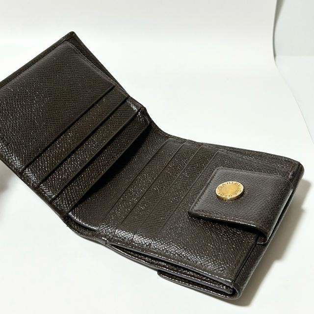 BVLGARI ブルガリ レザー 二つ折り 財布 レディース メンズ ブラウン < ブランド  BVLGARI ブルガリ レザー 二つ折り 財布 レディース メンズ ブラウン < ブランドの