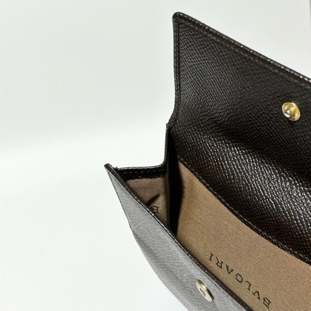 BVLGARI ブルガリ レザー 二つ折り 財布 レディース メンズ ブラウン < ブランド  BVLGARI ブルガリ レザー 二つ折り 財布 レディース メンズ ブラウン < ブランドの