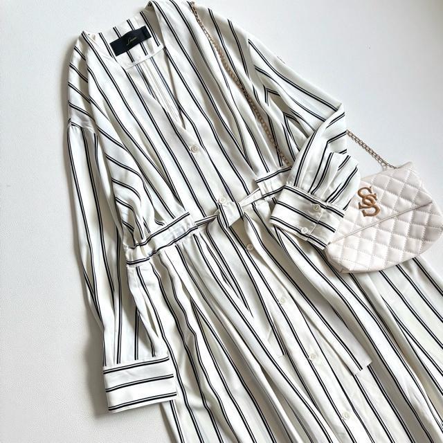 ◆美品◆3万◆Liesse◆ストライプシャツワンピース◆スプリングコート◆F < 女性ファッション ◆美品◆3万◆Liesse◆ストライプシャツワンピース◆スプリングコート◆F < 女性ファッションの