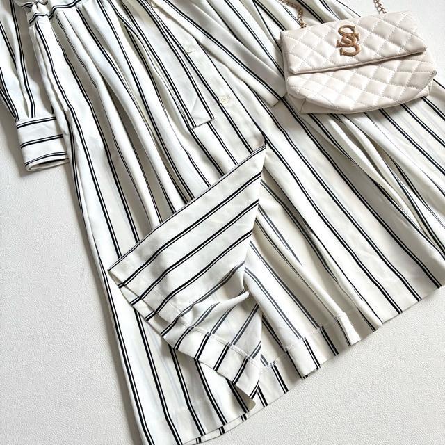◆美品◆3万◆Liesse◆ストライプシャツワンピース◆スプリングコート◆F < 女性ファッション ◆美品◆3万◆Liesse◆ストライプシャツワンピース◆スプリングコート◆F < 女性ファッションの