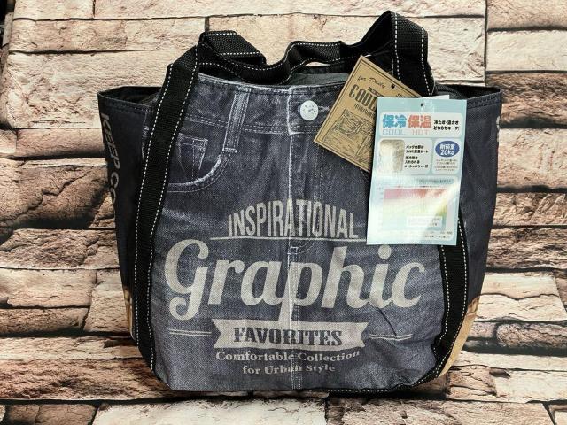 お買い物やレジャー、色んなシーンで大活躍!今季新柄 人気のデニム転写柄 保冷&保温 バルーントートバッグ(画像から)1個 < インテリア/ライフ お買い物やレジャー、色んなシーンで大活躍!今季新柄 人気のデニム転写柄 保冷&保温 バルーントートバッグ(画像から)1個 < インテリア/ライフの