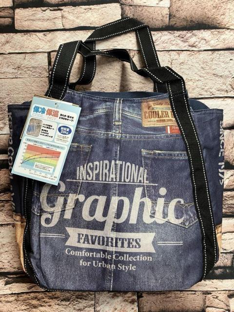 お買い物やレジャー、色んなシーンで大活躍!今季新柄 人気のデニム転写柄 保冷&保温 バルーントートバッグ(画像から)1個 < インテリア/ライフ お買い物やレジャー、色んなシーンで大活躍!今季新柄 人気のデニム転写柄 保冷&保温 バルーントートバッグ(画像から)1個 < インテリア/ライフの