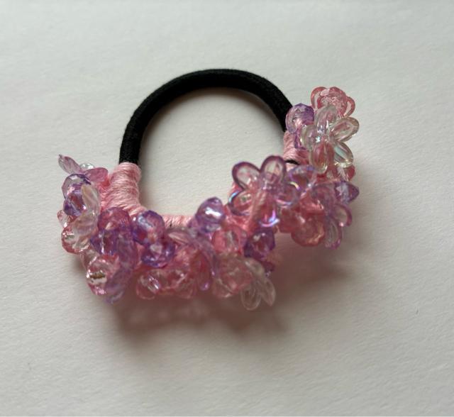 ハンドメイド ヘアゴム キラキラビーズ 盛り盛り♪ さくらいっぱい♪♪ < 女性ファッション ハンドメイド ヘアゴム キラキラビーズ 盛り盛り♪ さくらいっぱい♪♪ < 女性ファッションの